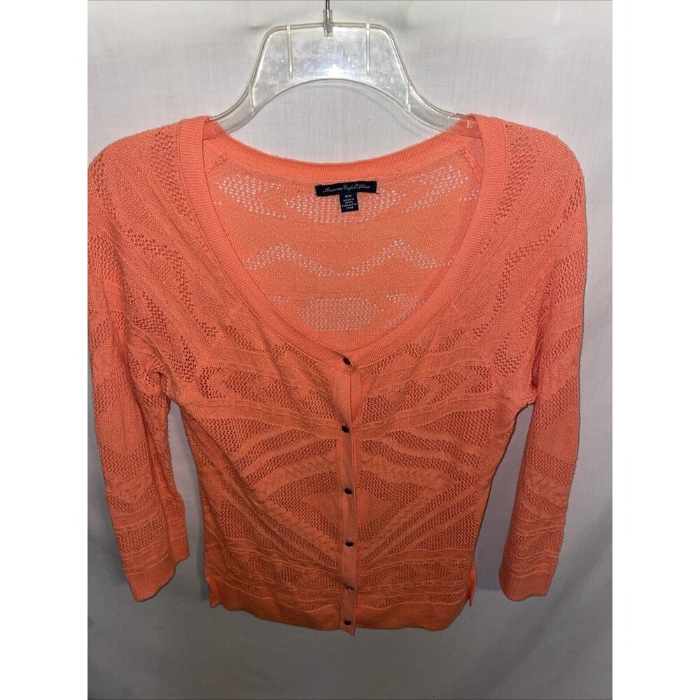 American Eagle Outfitters Women’s Dress Shirt Size Medium Orange Party Going Out